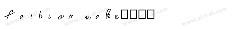fashion wake字体转换